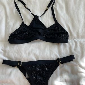 Beach Bunny Black Sequin Bikini